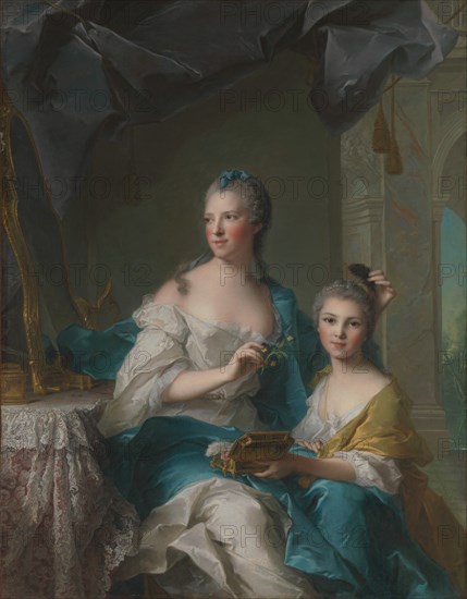 Madame Marsollier and Her Daughter, 1749. Creator: Jean-Marc Nattier.