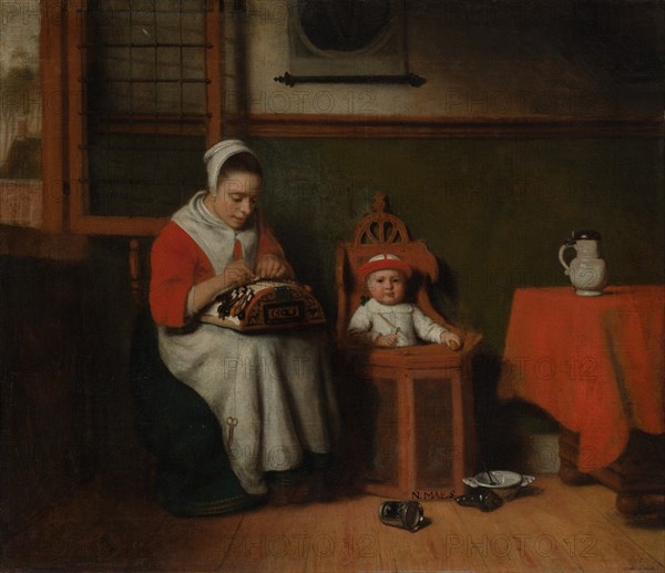 The Lacemaker, ca. 1656. Creator: Nicolaes Maes.