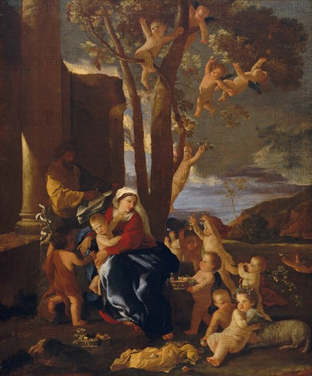 The Holy Family with Saint John the Baptist, ca. 1627. Creator: Nicolas Poussin.