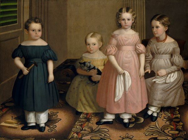 The Alling Children, ca. 1839. Creator: Oliver Tarbell Eddy.