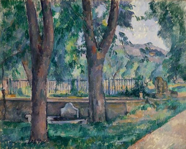 The Pool at Jas de Bouffan, ca. 1885-86. Creator: Paul Cezanne.