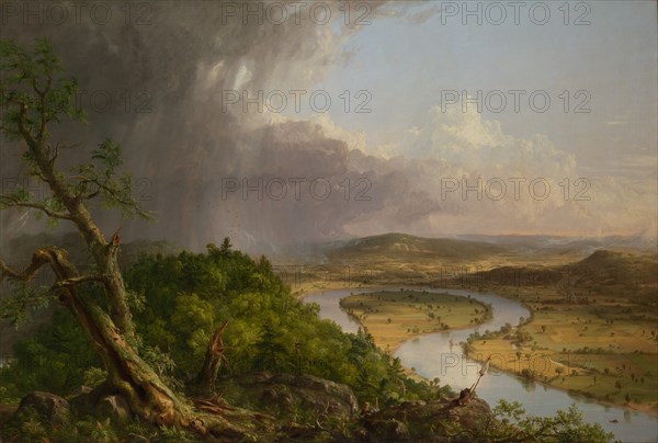 View from Mount Holyoke, Northampton, Massachusetts, after a Thunderstorm - The Oxbow, 1836. Creator: Thomas Cole.