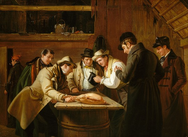 The Raffle (Raffling for the Goose), 1837. Creator: William Sidney Mount.