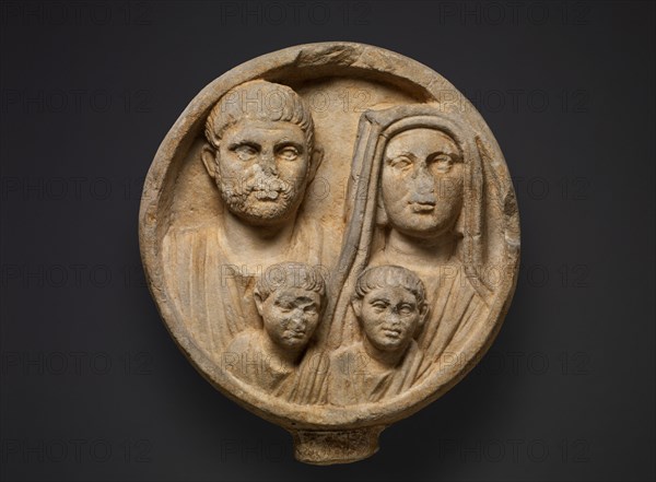 marble funerary relief, 2nd-3rd century A.D.. Creator: Unknown.