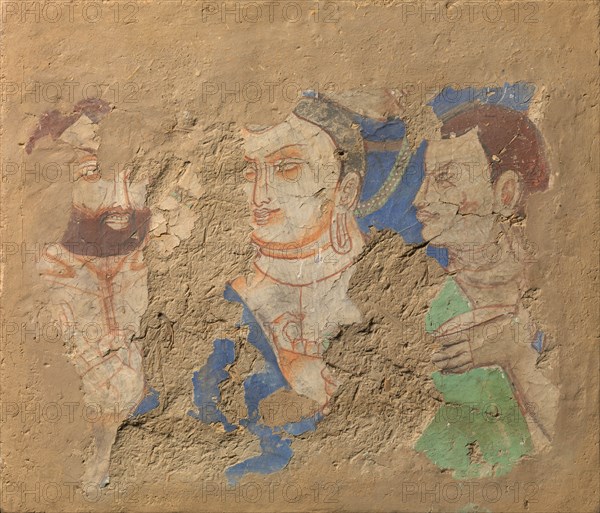 Buddha with Two Disciples, ca. 6th-7th century. Creator: Unknown.