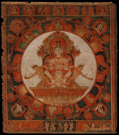 Mandala of Chandra, God of the Moon, late 14th-early 15th century. Creator: Unknown.