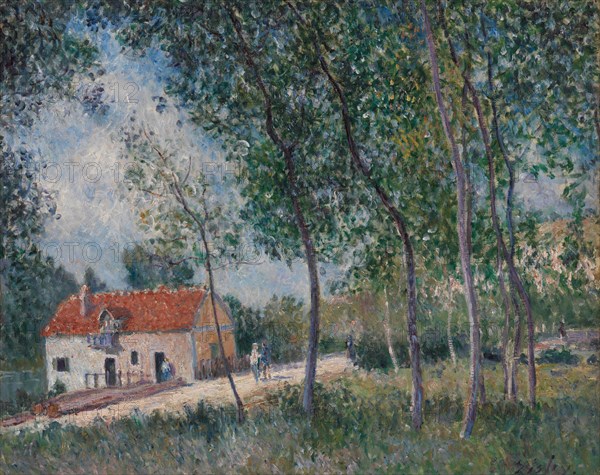 The Road from Moret to Saint-Mammès, 1883-85. Creator: Alfred Sisley.