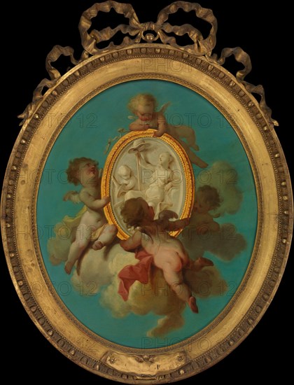 Putti with a Medallion. Creator: Charles Eisen.