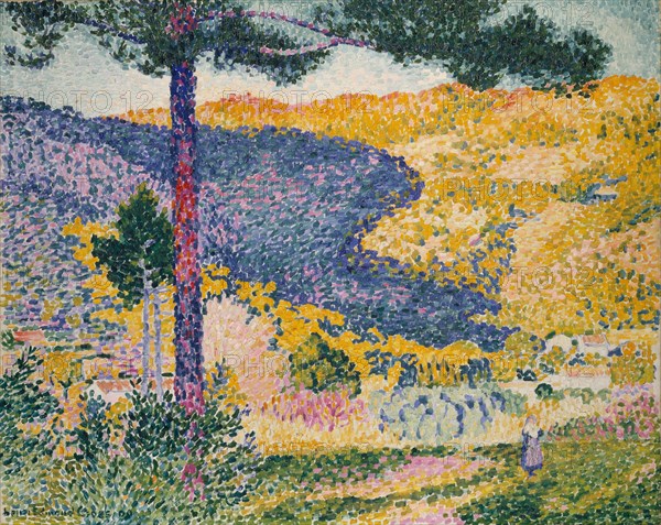 Valley with Fir (Shade on the Mountain), 1909. Creator: Henri-Edmond Cross.