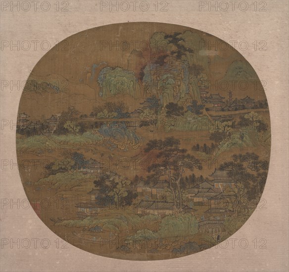 Village and Temples in Jiangnan, early 15th century. Creator: Unknown.