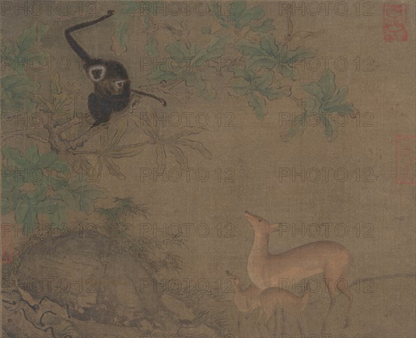 Gibbons and Deer. Creator: Unknown.