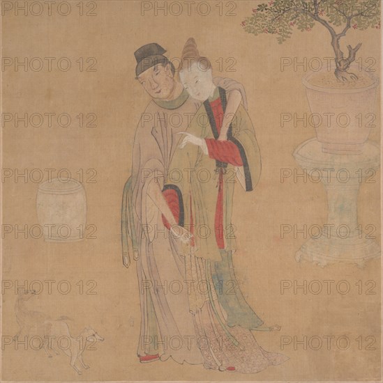 Tartar Officer with Blonde Lady, 19th century. Creator: Unknown.