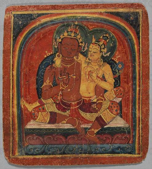 Initiation Card (Tsakalis): Nirvana Vishkambhin, early 15th century. Creator: Unknown.