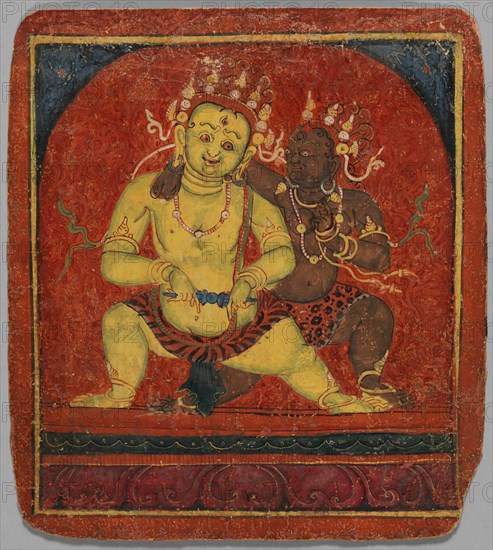 Initiation Card (Tsakalis): Mahakala, early 15th century. Creator: Unknown.