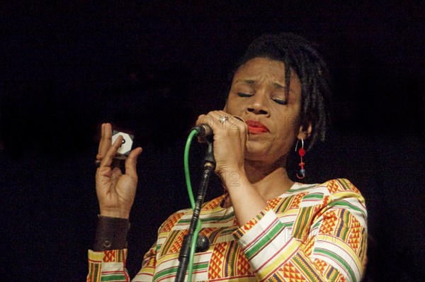 Carmen Souza, Carmen Souza's Silver Messengers, Verdict Jazz Club, Brighton East Sussex, 2019. Creator: Brian O'Connor.