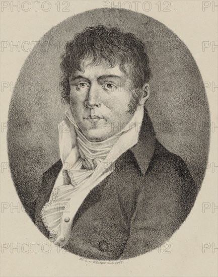 Portrait of the Composer Johannes Simon Mayr (1763-1845) , 1817. Creator: Winter, Heinrich Eduard von (1788-1825).