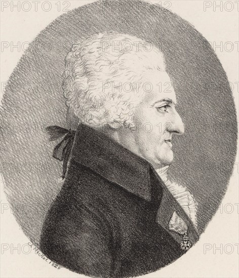Portrait of the composer Pierre-Alexandre Monsigny (1729-1817), 1826. Creator: Heckel, Johann Christoph (1792-1858).