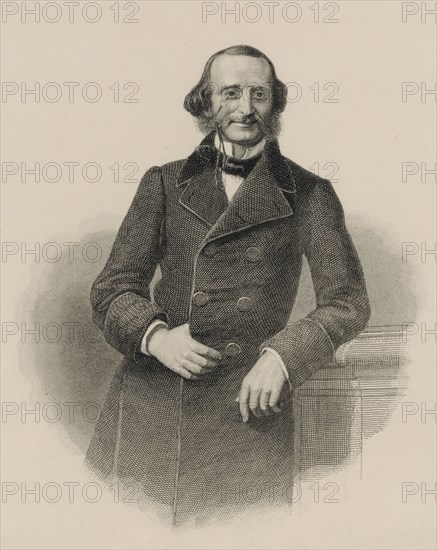 Portrait of Jacques Offenbach (1819-1880), 1860. Creator: Weger, August (1823-1892).