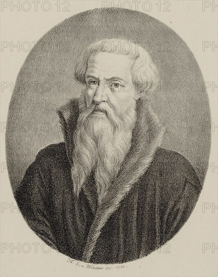 Portrait of the Composer Leonhard Paminger (1495-1567), 1815. Creator: Winter, Heinrich Eduard von (1788-1825).