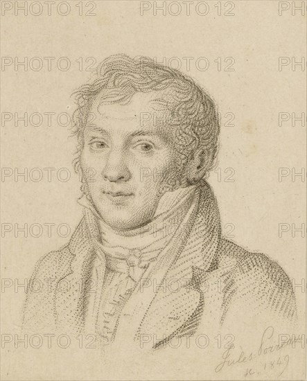 Portrait of the violinist and composer Louis-Luc Loiseau de Persuis (1769-1819) , 1849. Creator: Porreau, Jules (active 1830-1855).