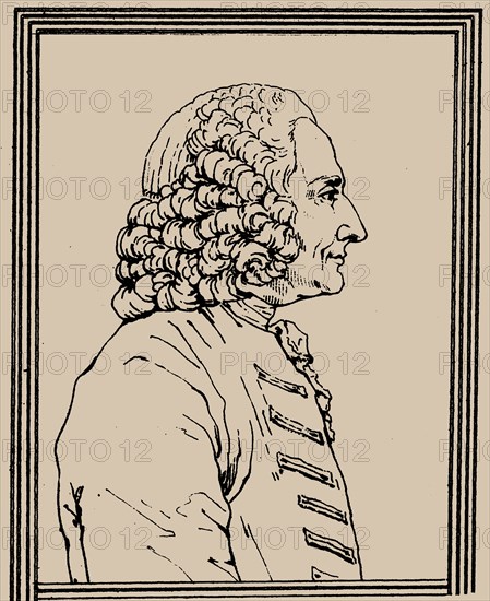 Portrait of the composer Jean-Philippe Rameau (1683-1764), c. 1800. Creator: Landon, Charles-Paul (1761-1826).