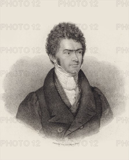 Portrait of pianist and composer Ferdinand Ries (1784-1838), ca 1825. Creator: Mayer, Carl (1798-1868).