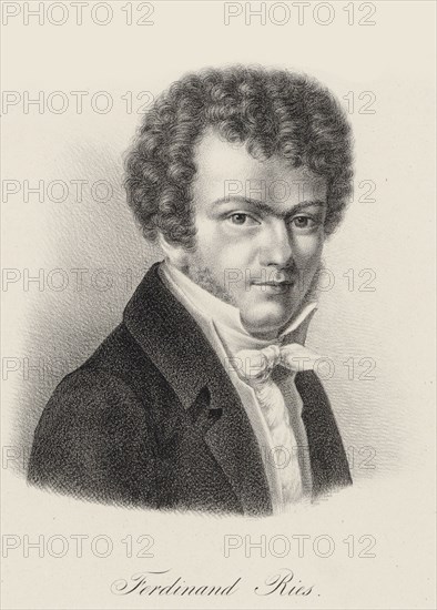 Portrait of pianist and composer Ferdinand Ries (1784-1838), c. 1830. Creator: Anonymous.