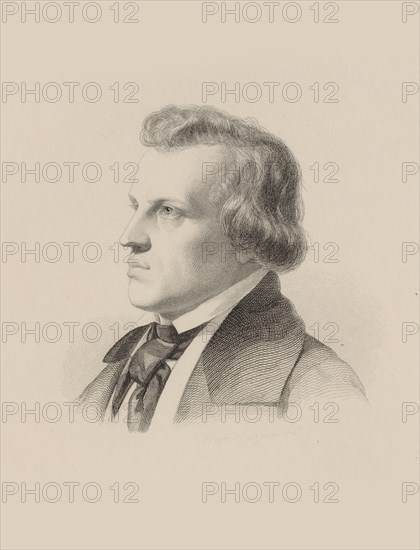 Portrait of the Composer Julius Rietz (1812-1877). Creator: Weger, August (1823-1892).