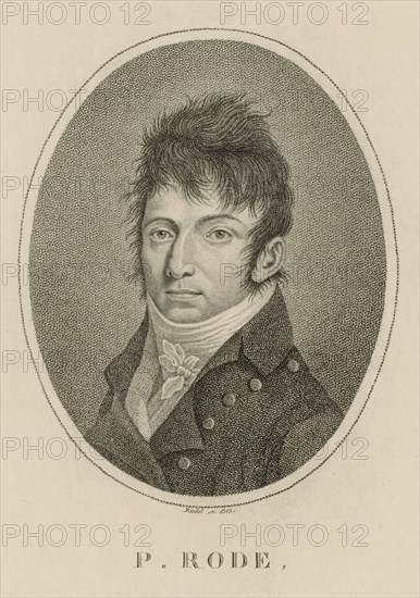 Portrait of the composer Pierre Jacques Joseph Rode (1774-1830), 1813. Creator: Riedel, Carl Traugott (1769-c. 1832).