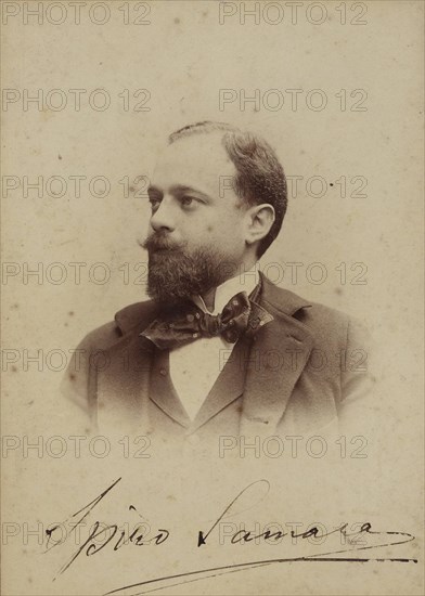 Portrait of the Composer Spyridon Samaras (1861-1917), ca 1894. Creator: Guigoni & Bossi, Milano .