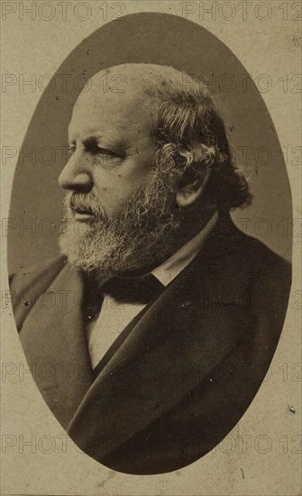 Portrait of the composer Ferdinand von Hiller (1811-1885) , c. 1880. Creator: Luckhardt, Fritz (1843-1894).