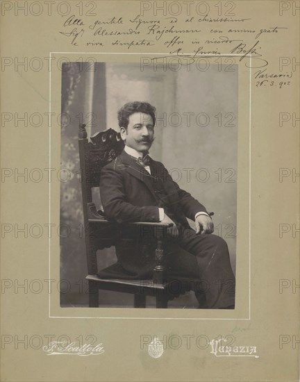 Portrait of the organist and composer Marco Enrico Bossi (1861-1925) , c. 1900. Creator: Photo studio Francesco Scattola, Venezia  .