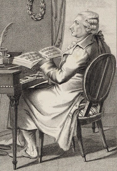 Portrait of the composer Antonio Sacchini (1730-1786), 1820. Creator: Rados, Luigi (1773-1840).