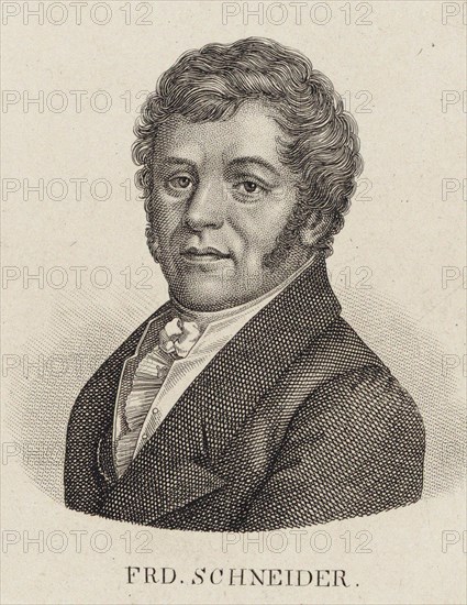 Portrait of the organist and composer Friedrich Schneider (1786-1853). Creator: Anonymous.