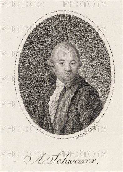 Portrait of the Composer Anton Schweitzer (1735-1787) , 1785. Creator: Scheffner, Johann Gottfried (1765-1825).