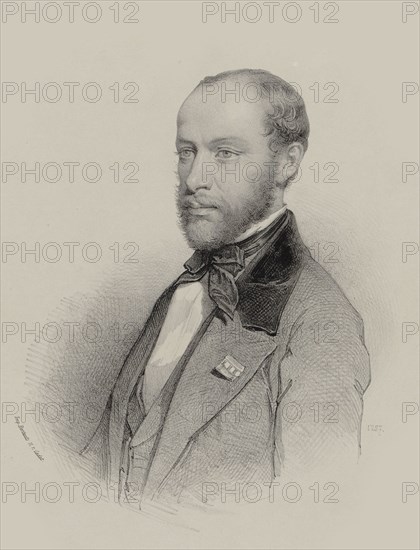 Portrait of the violinist and composer Henri Vieuxtemps (1820-1881), 1857. Creator: Anonymous.