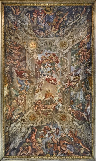 The Triumph of Divine Providence and the Fulfilment of its Purposes under Pope Urban VIII, 1632-1639 Creator: Cortona, Pietro da (1596-1669).
