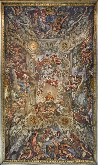 The Triumph of Divine Providence and the Fulfilment of its Purposes under Pope Urban VIII, 1632-1639 Creator: Cortona, Pietro da (1596-1669).