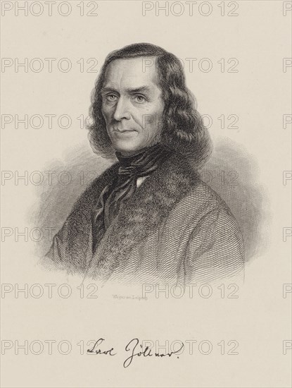 Portrait of the Composer Carl Friedrich Zöllner (1800-1860) , c. 1850. Creator: Weger, August (1823-1892).