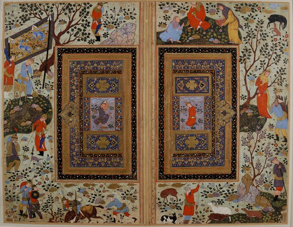 Double page. Iran, Isfahan , Early 17th cen.. Creator: Iranian master.