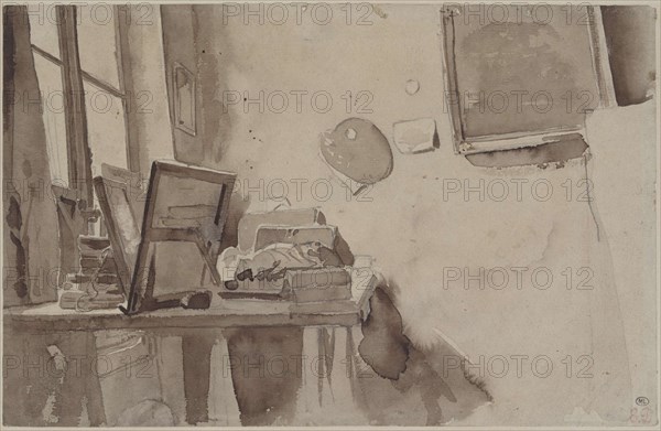 A corner of studio, ca 1825. Creator: Delacroix, Eugène (1798-1863).