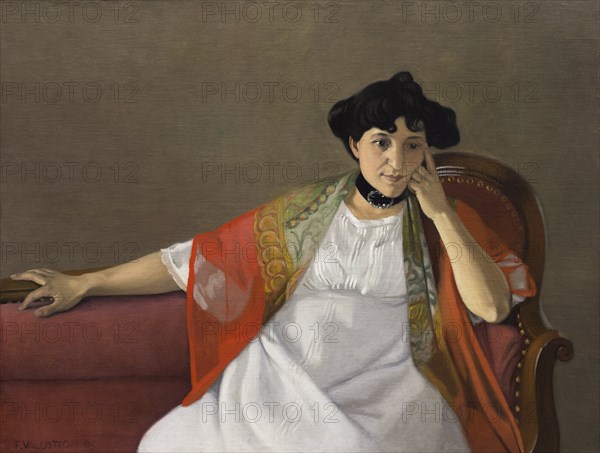 Portrait of the artist's wife, Gabrielle Vallotton, 1905. Creator: Vallotton, Felix Edouard (1865-1925).