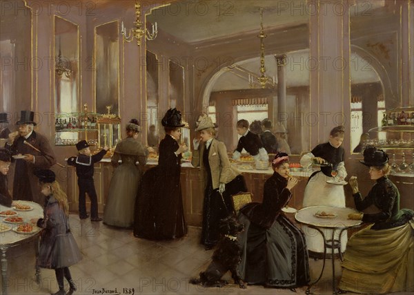 La pâtisserie Gloppe, Champs Elysees, 1889. Creator: Béraud, Jean (1849-1936).