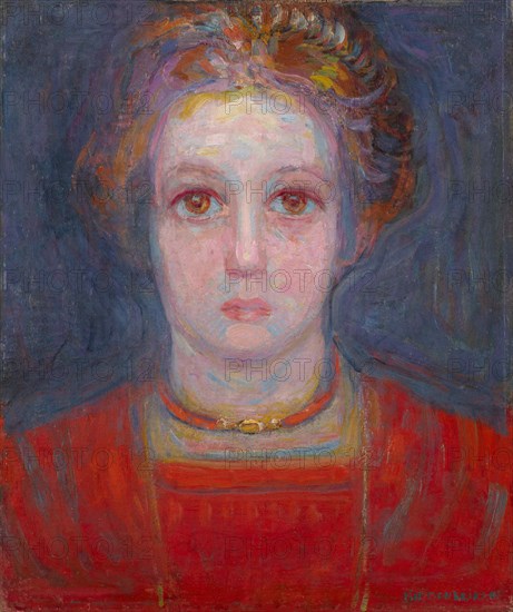 Portrait of a Girl in Red, 1908. Creator: Mondrian, Piet (1872-1944).
