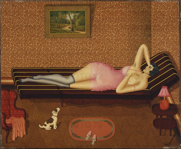 Summer Siesta (Woman Lying), 1933. Creator: Peyronnet, Dominique (1872-1943).