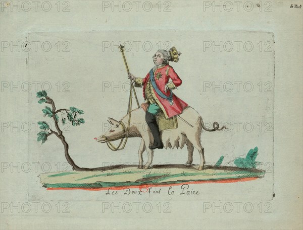 Louis Rides a Pig , 1791. Creator: Anonymous.