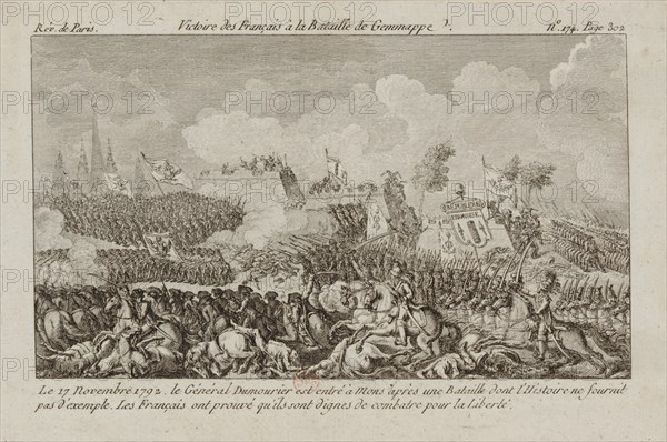 The Battle of Jemappes, 1792. Creator: Anonymous.