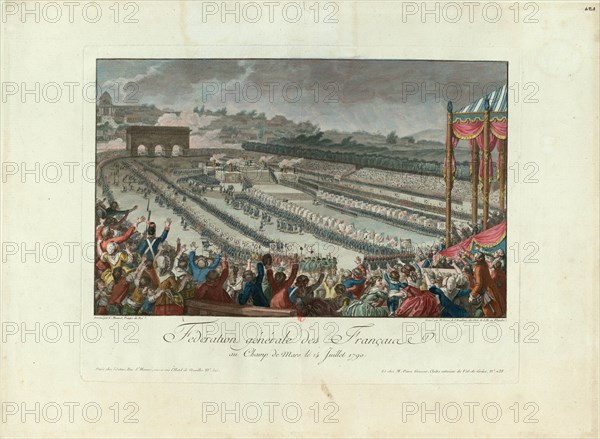 The Festival of the Federation at Champ de Mars on 14 July 1790, 1790. Creator: Helman, Isidore Stanislas (1743-1806/9).
