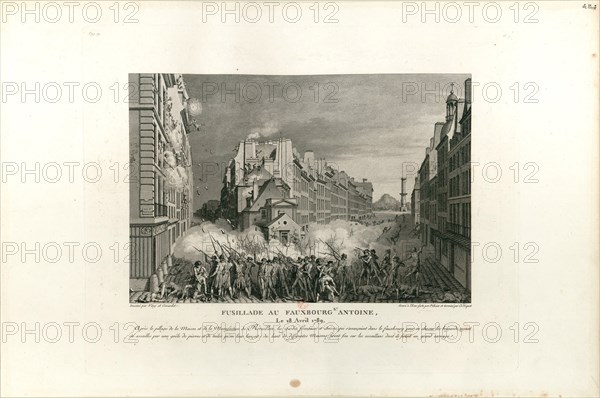 Fusillade in the Faubourg St. Antoine, 28 April 1789, 1802. Creator: Niquet, Claude (1770-1831).