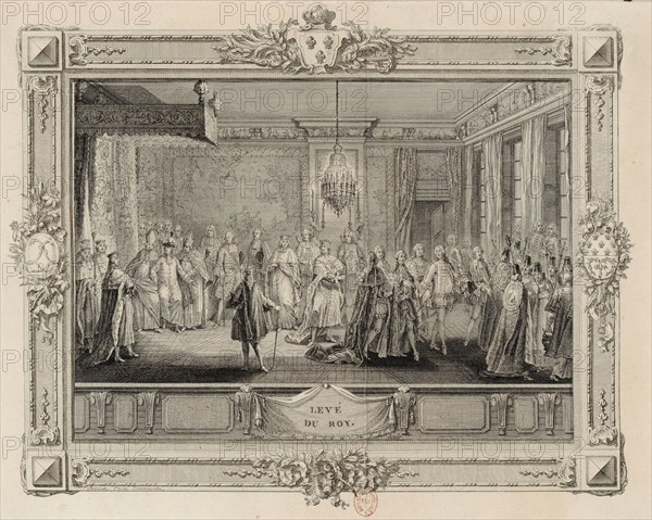 Levé du Roy (The levee of King Louis XVI), 1774-1775 . Creator: Patas, Charles Emmanuel (1744-1801).